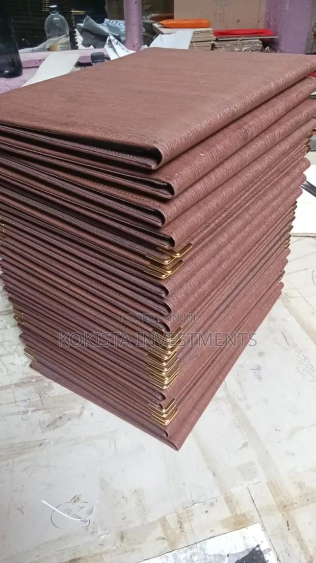 Brown Menu Folders With Pockets - thumbnail 2