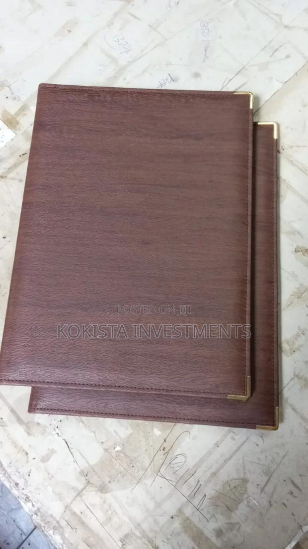 Brown Menu Folders With Pockets - thumbnail 3