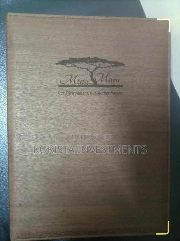 Brown Menu Folders With Pockets - thumbnail 4