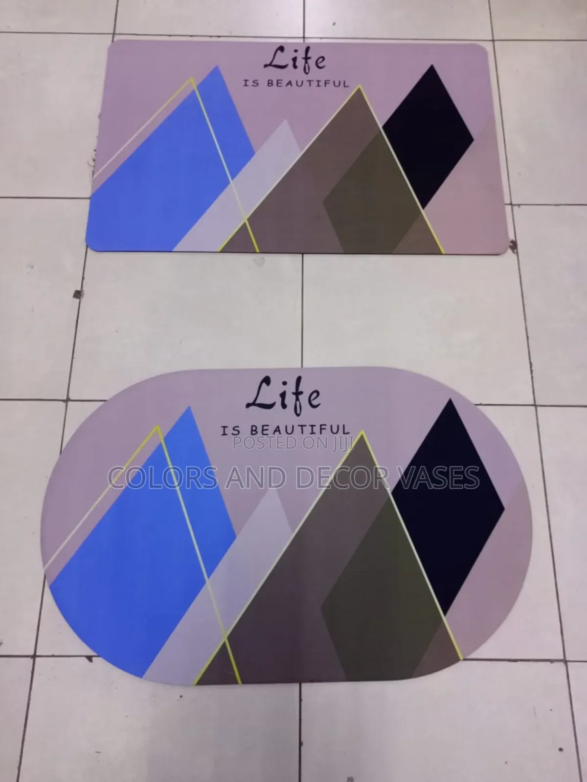 Life Is Beautiful Door Mats