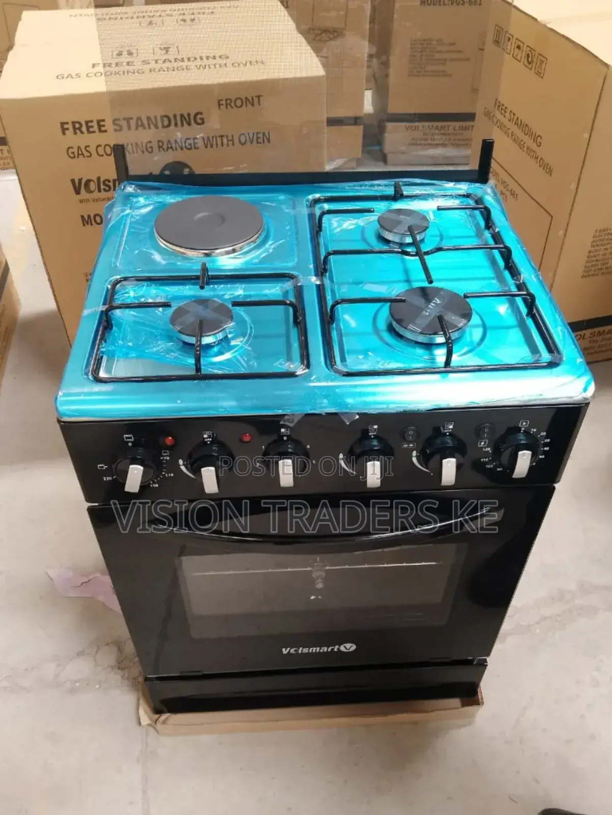 Volsmart 60*60cm 3+1 Standing Cooker With Electric Oven.