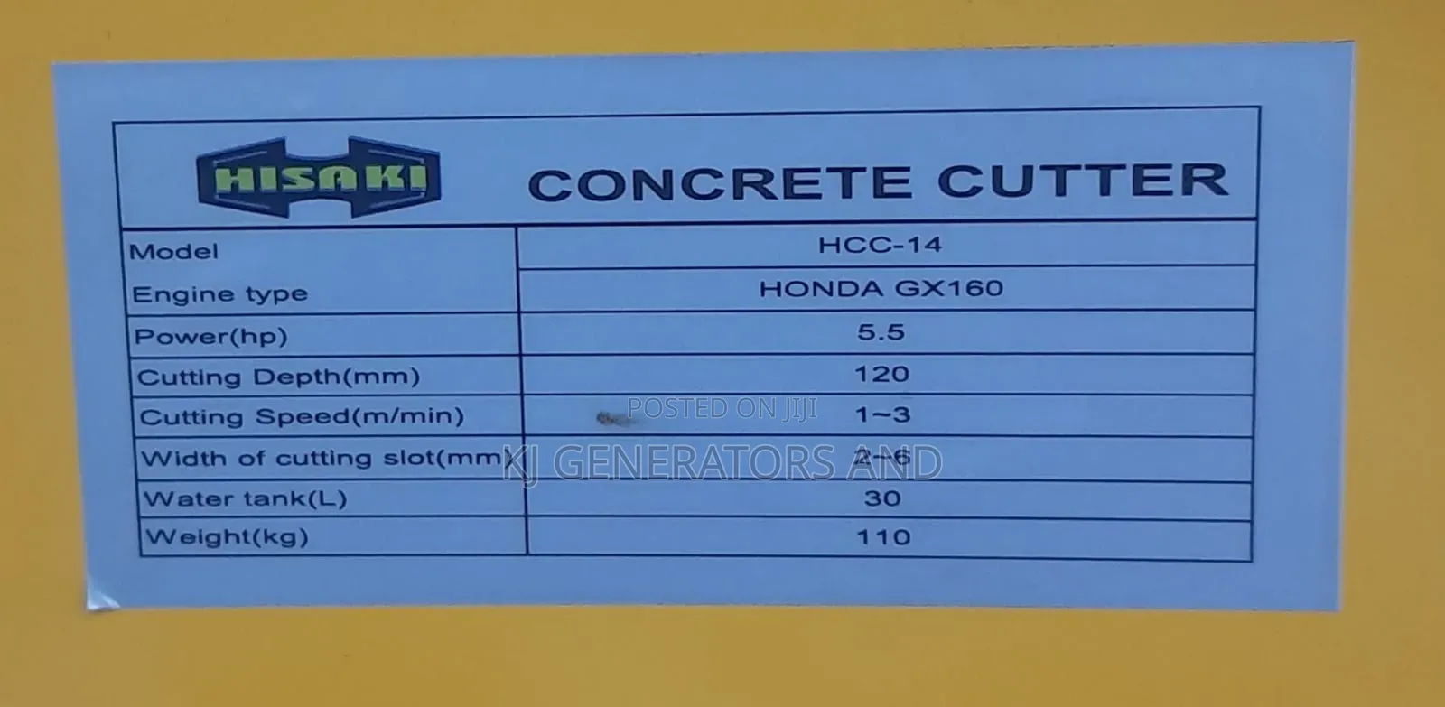 Floor Cutter 5.5hp Honda