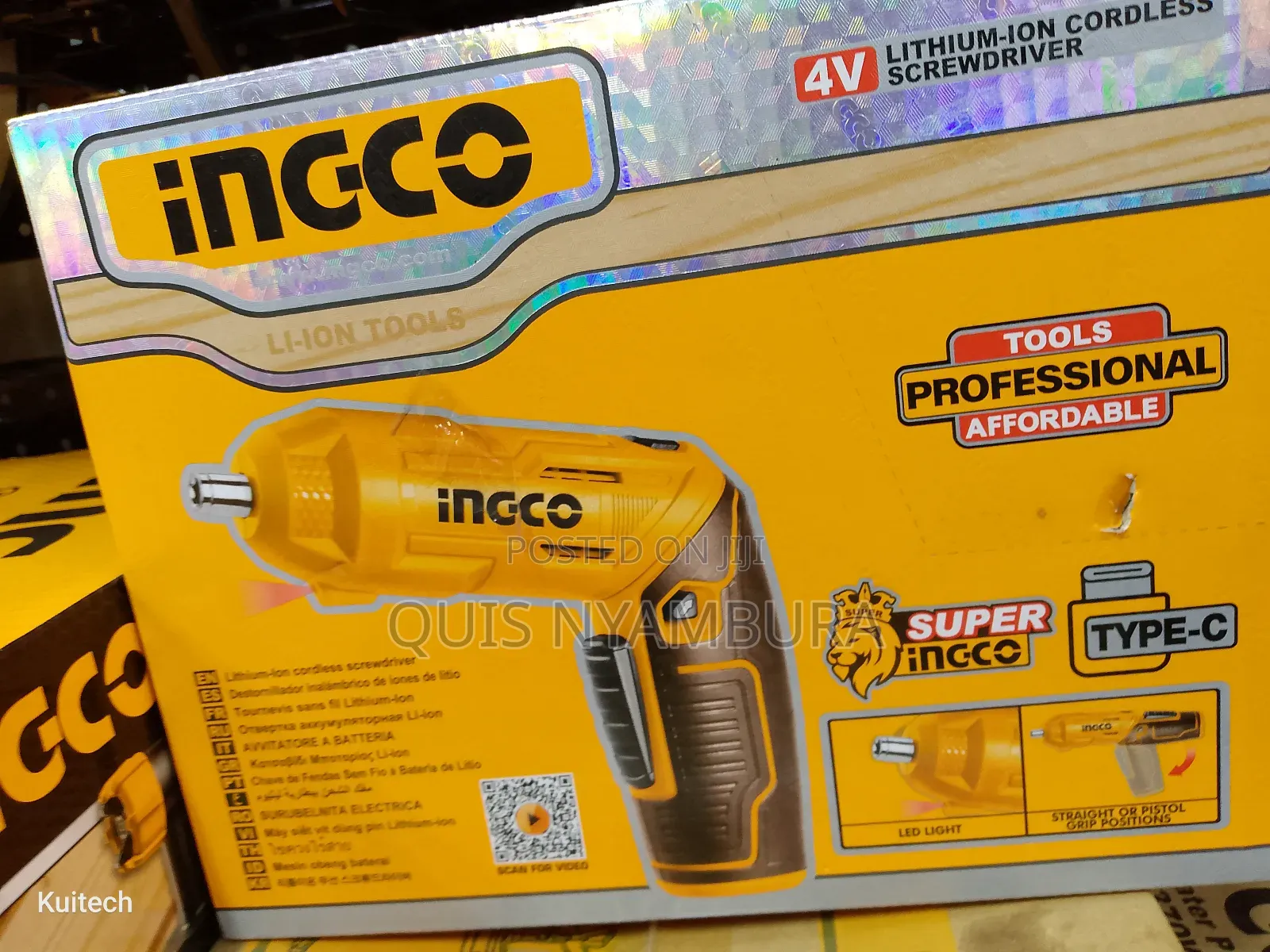 Cordless Screwdriver, Ingco Lithium Ion Cordless