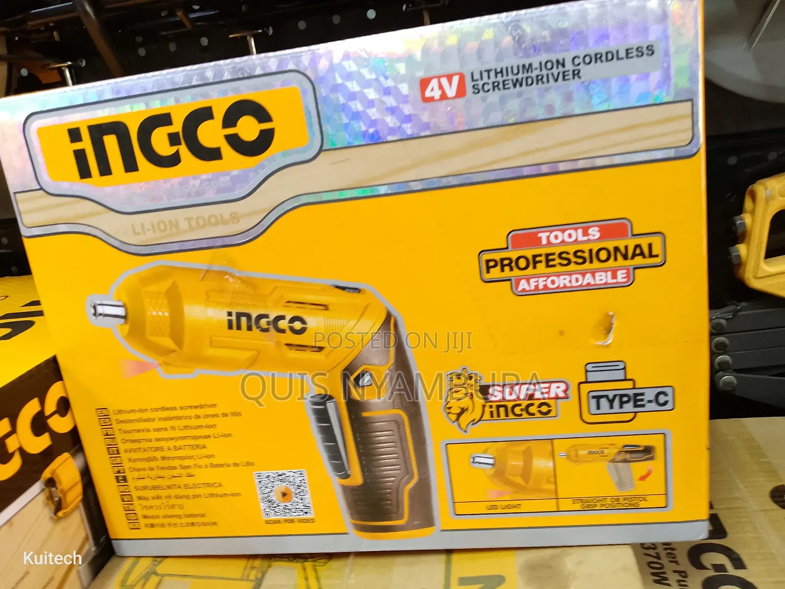 Cordless Screwdriver, Ingco Lithium Ion Cordless