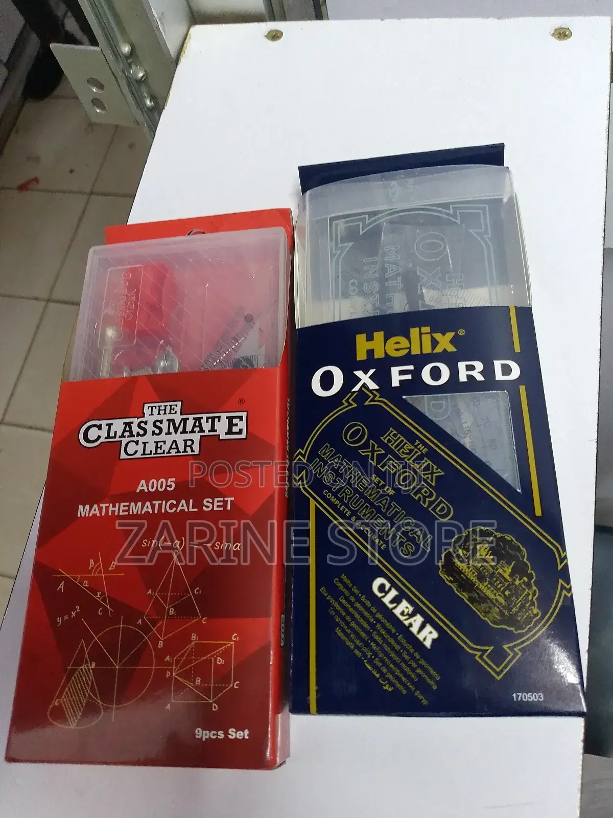 Helix Oxford Clear Classmate Casing Set 9 PCS Set