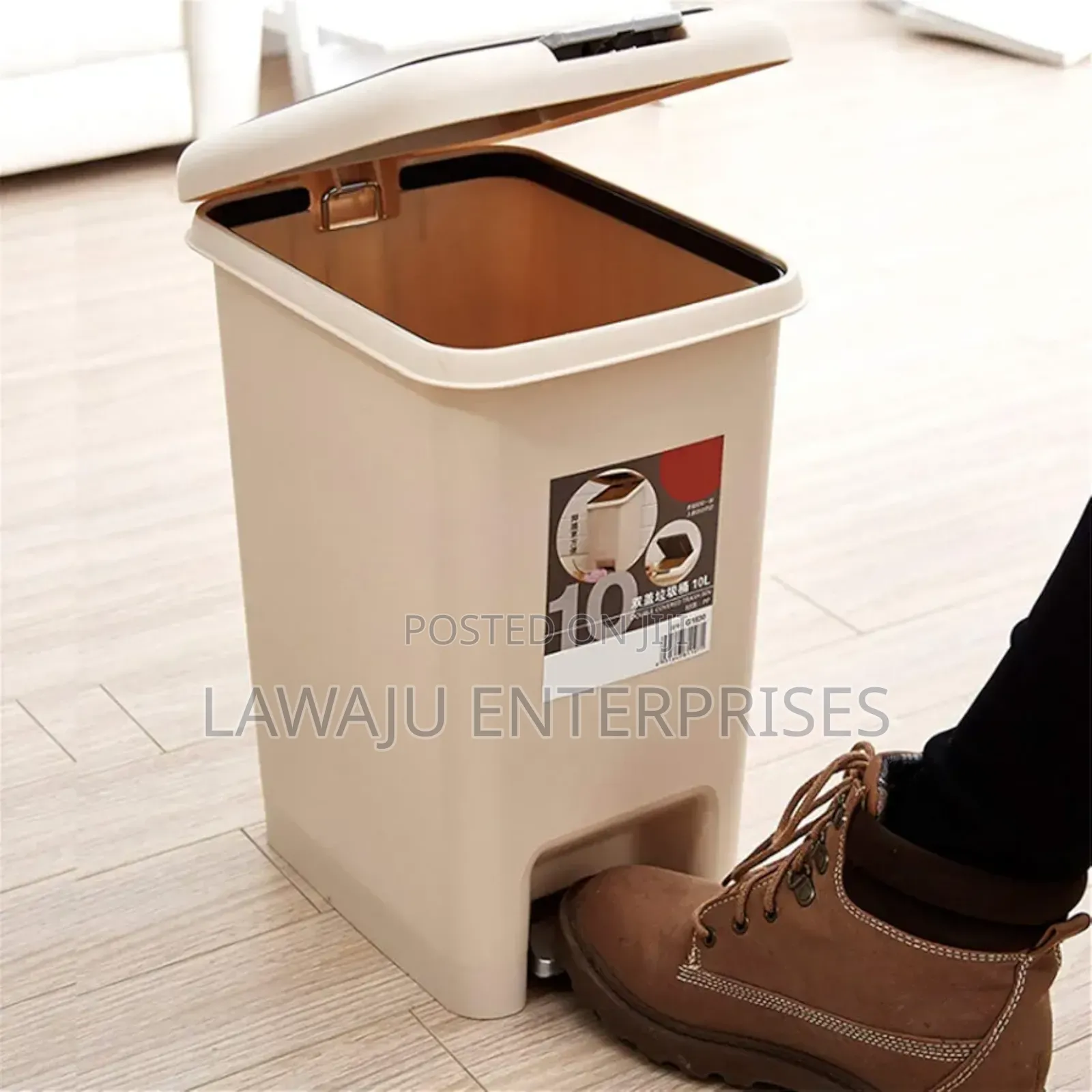 45L Bon Appétit Plastic Waste Bin With Dual Opening