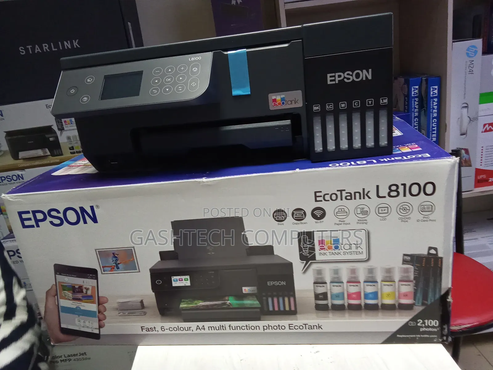Epson L8100 6-Color A4 Multi Function Photo Printer .