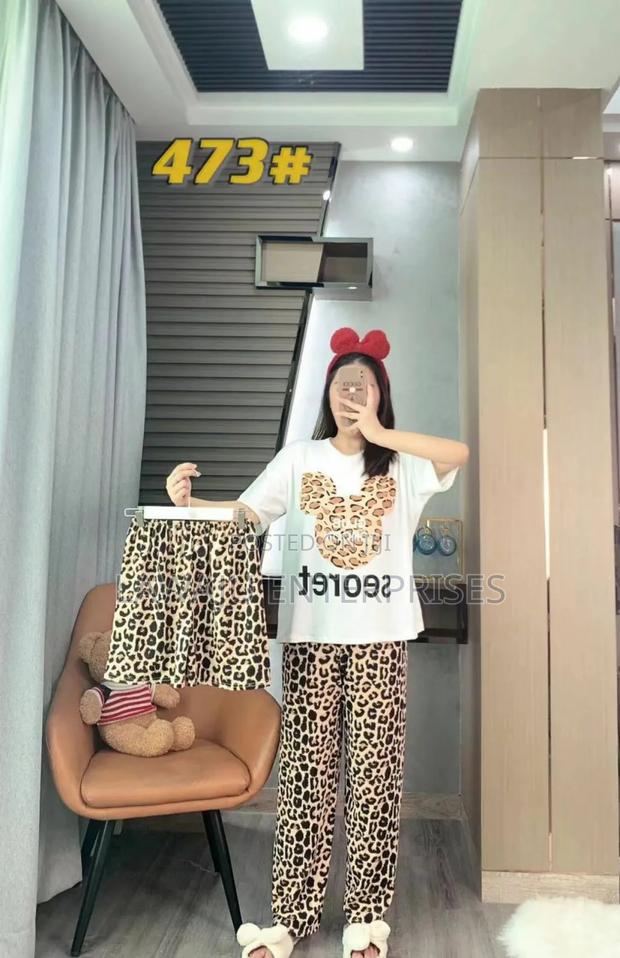 Leopard Print 3 in 1 Ladies Pyjama Set - main view