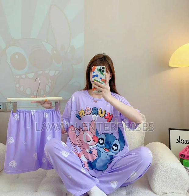 3 in 1 Stitch Ladies Pyjamas - main view