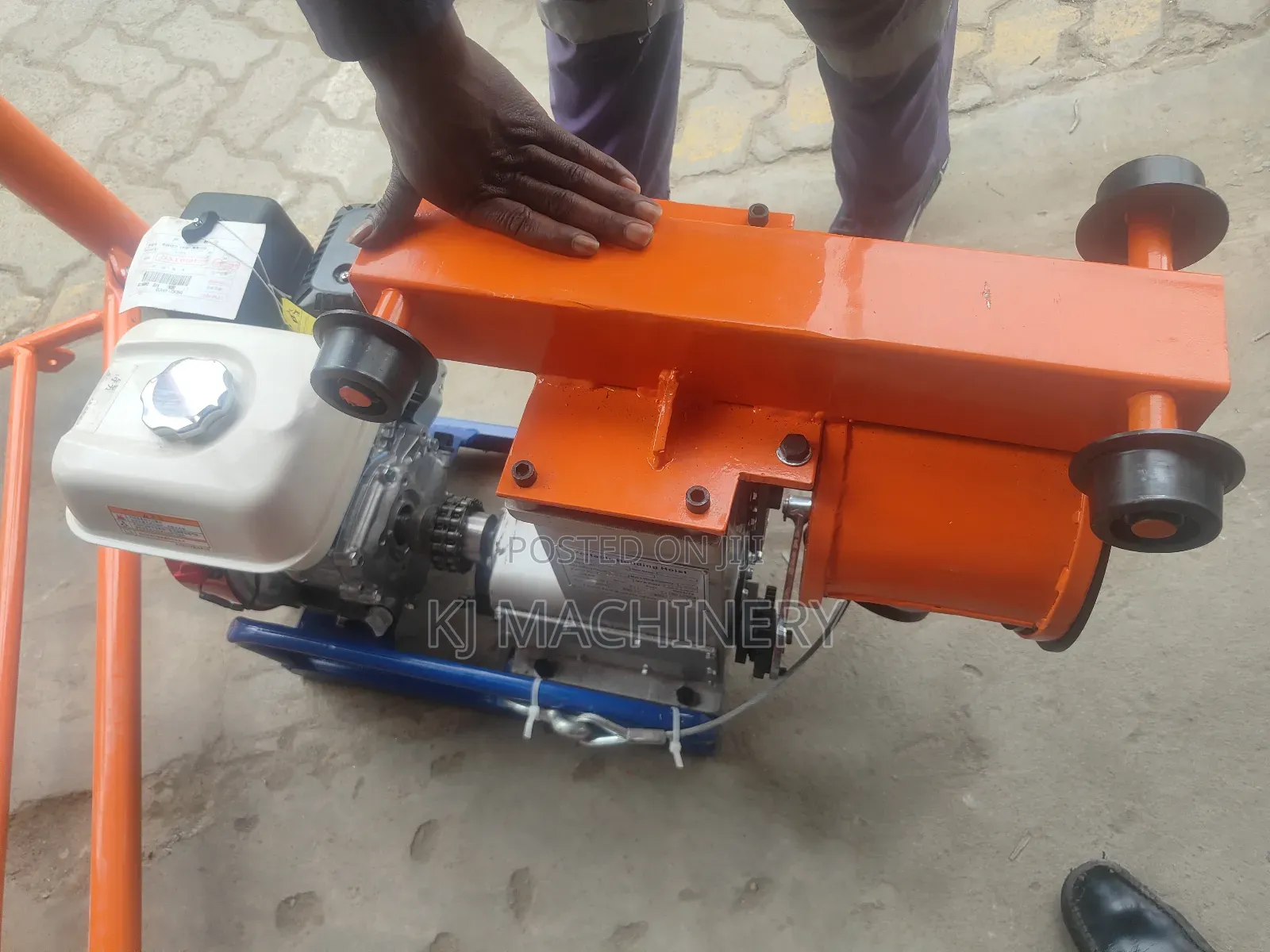 Concrete Hoist One Tonne With Heavy Duty Stand and Engine.