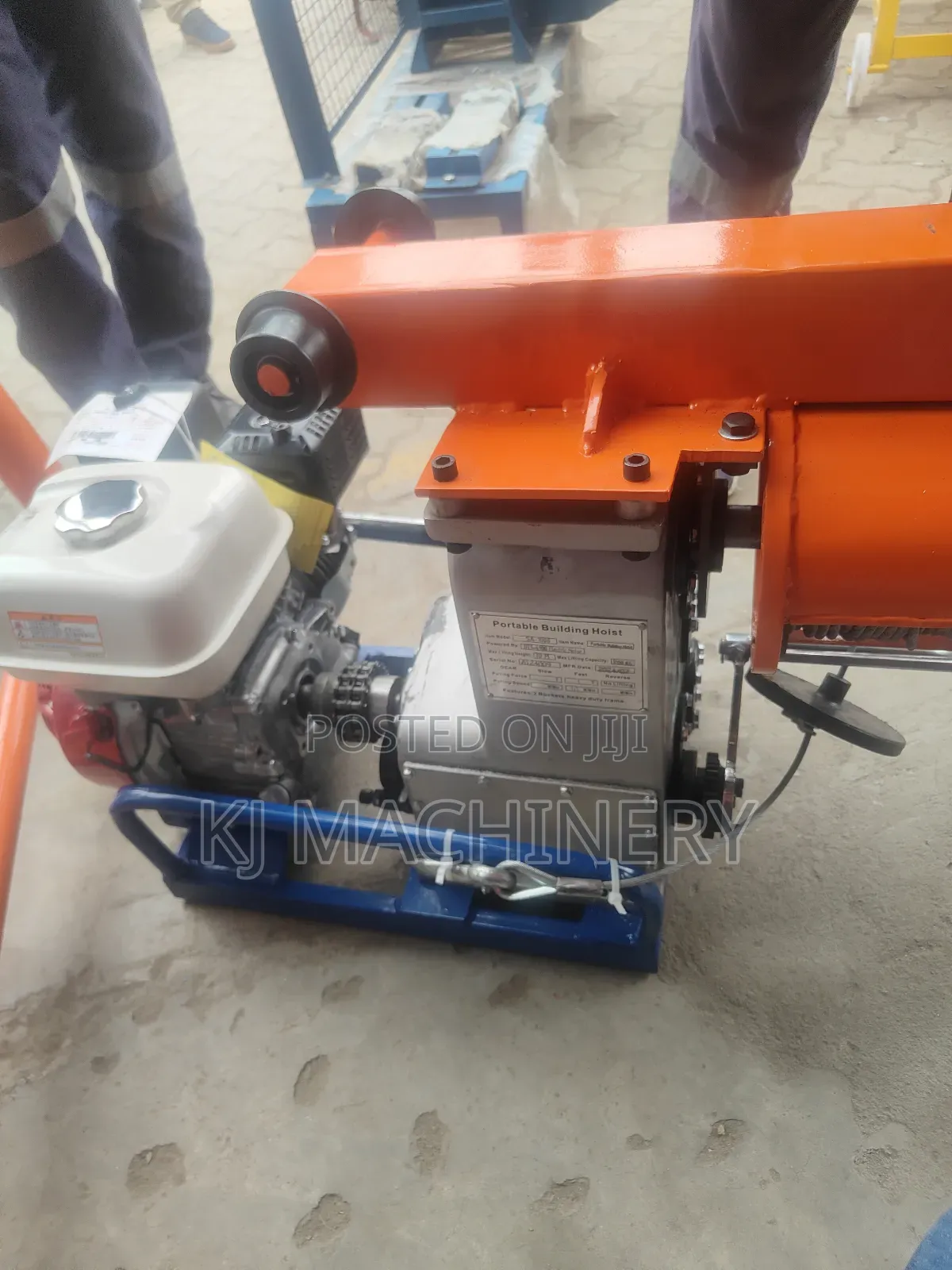Concrete Hoist One Tonne With Heavy Duty Stand and Engine.