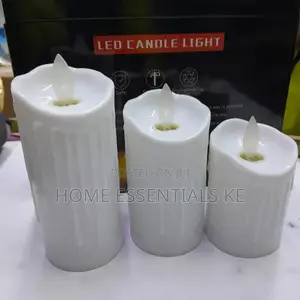 * 3 in 1 Flameless Led Candle Plastic Yellow Flame