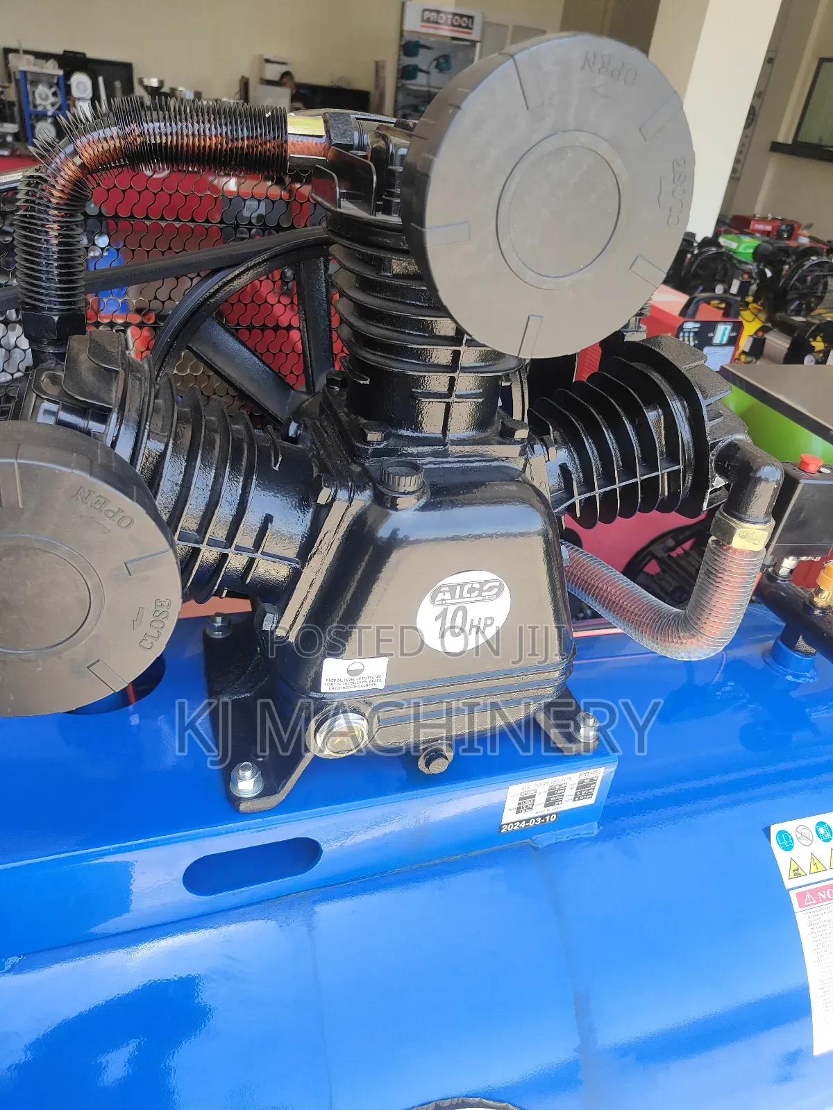 Aico Japan 500L Three Phase Air Compressor Heavy Duty.