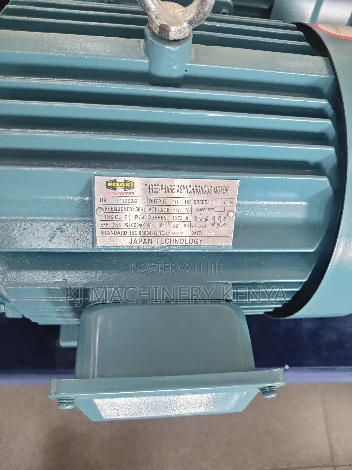 Hisaki Japan 10hp Three-Phase Motor .