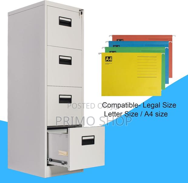 Office Cabinet, Lockable 4 Drawers Metal Cabinet - thumbnail 5