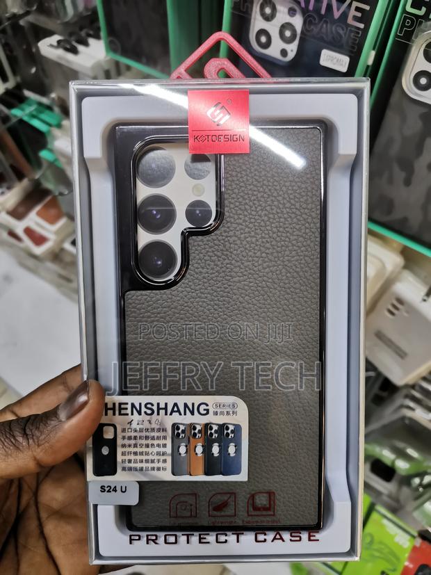 Grey Galaxy S24 Vegan Leather Case - main view