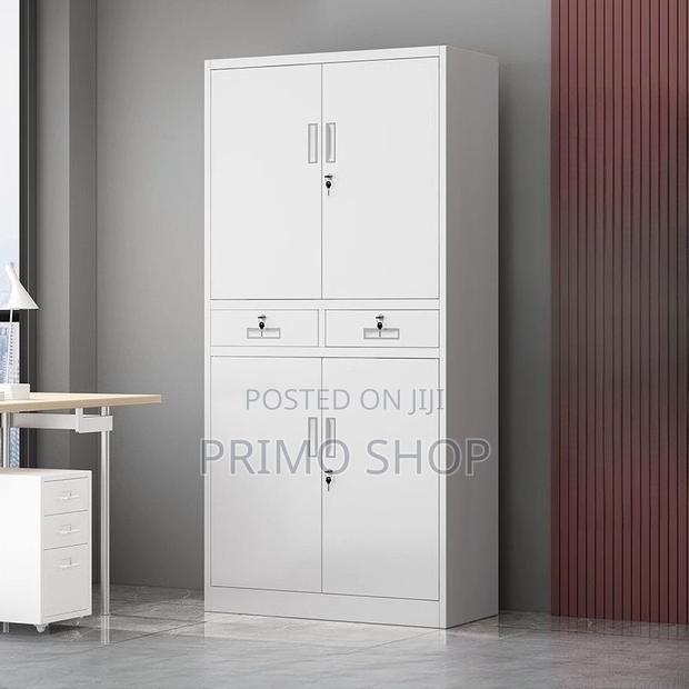 Steel Office Storage Cabinet With Locking Door and Shelves