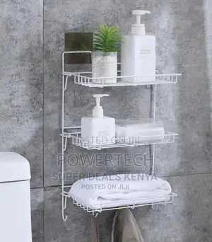 Metallic Hanging Bathroom Organizer.