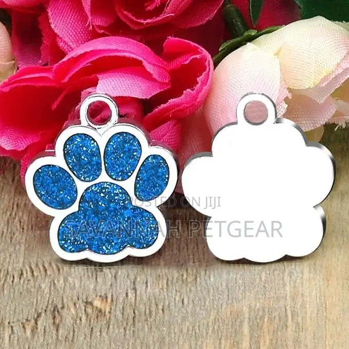 Footprints Pet Pendant Decor Glitter Identification Tag