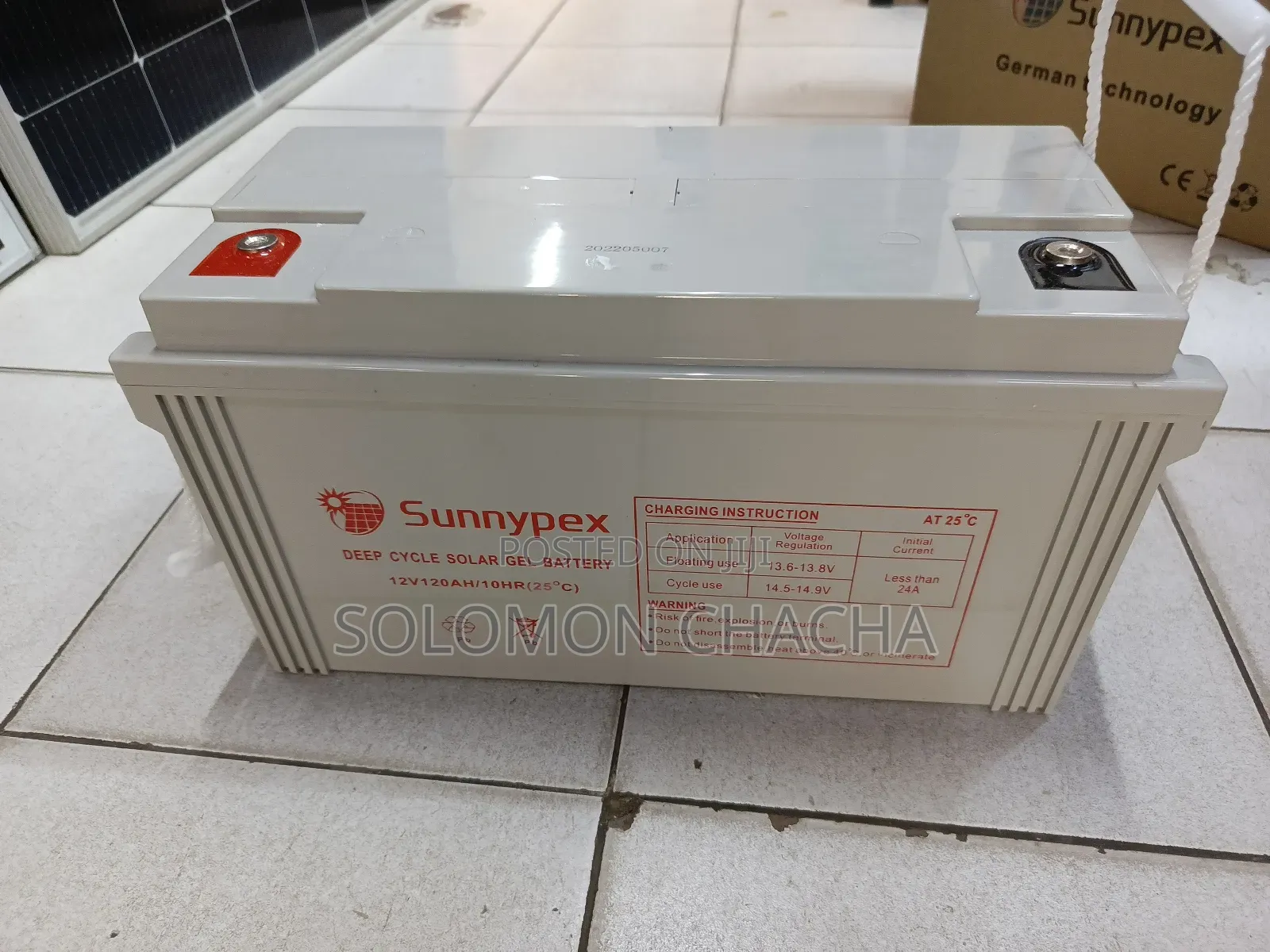 Sunnypex 120ah 12V Gel Solar Battery Best in Market