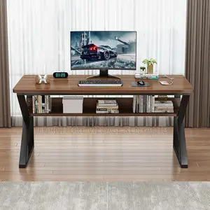 Home Office Desk, Computer Desk With Storage Room