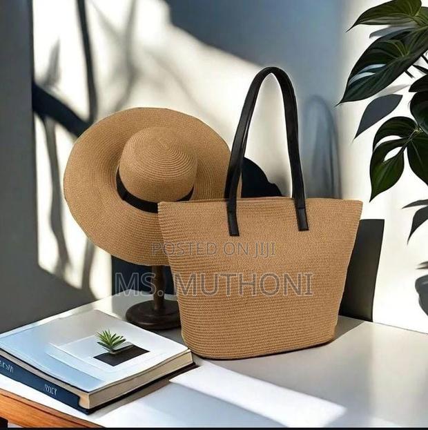Elegant Beach Straw Hat Bag Sets - thumbnail 3