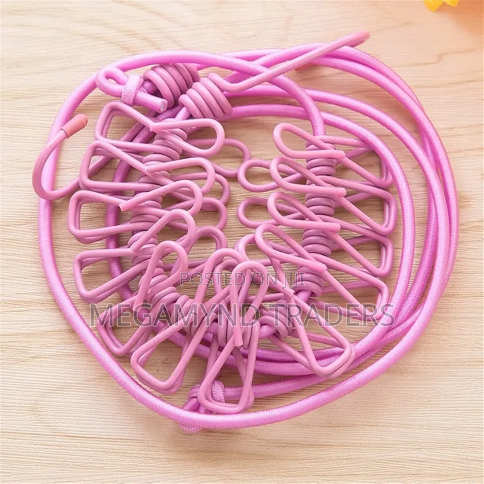 Stretching Cloth Line 12 Pegs/Elastic Clothe Hangers