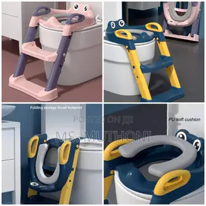Kids Training Toilet Ladder Seat With PVC Cushion /Soft Pad*