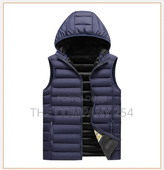 Half Puff Warm Sleeve Less Jackets Plain Branding Printing - main view