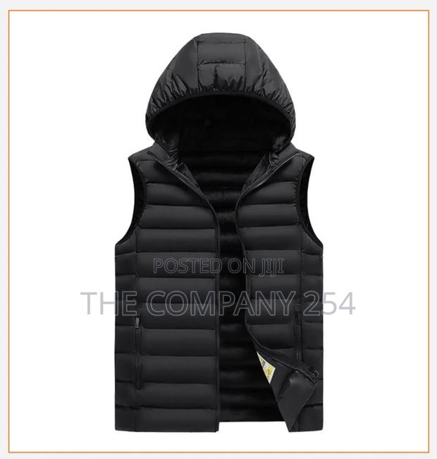 Half Puff Warm Sleeve Less Jackets Plain Branding Printing - thumbnail 3