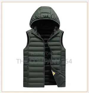 Half Puff Warm Sleeve Less Jackets Plain Branding Printing