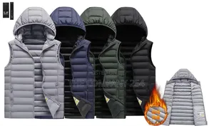 Half Puff Warm Sleeve Less Jackets Plain Branding Printing