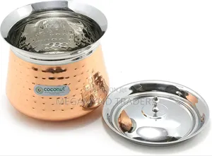 Mukti Mudhiras Golden Curry Rice Pot With Lid/Hammered Pot
