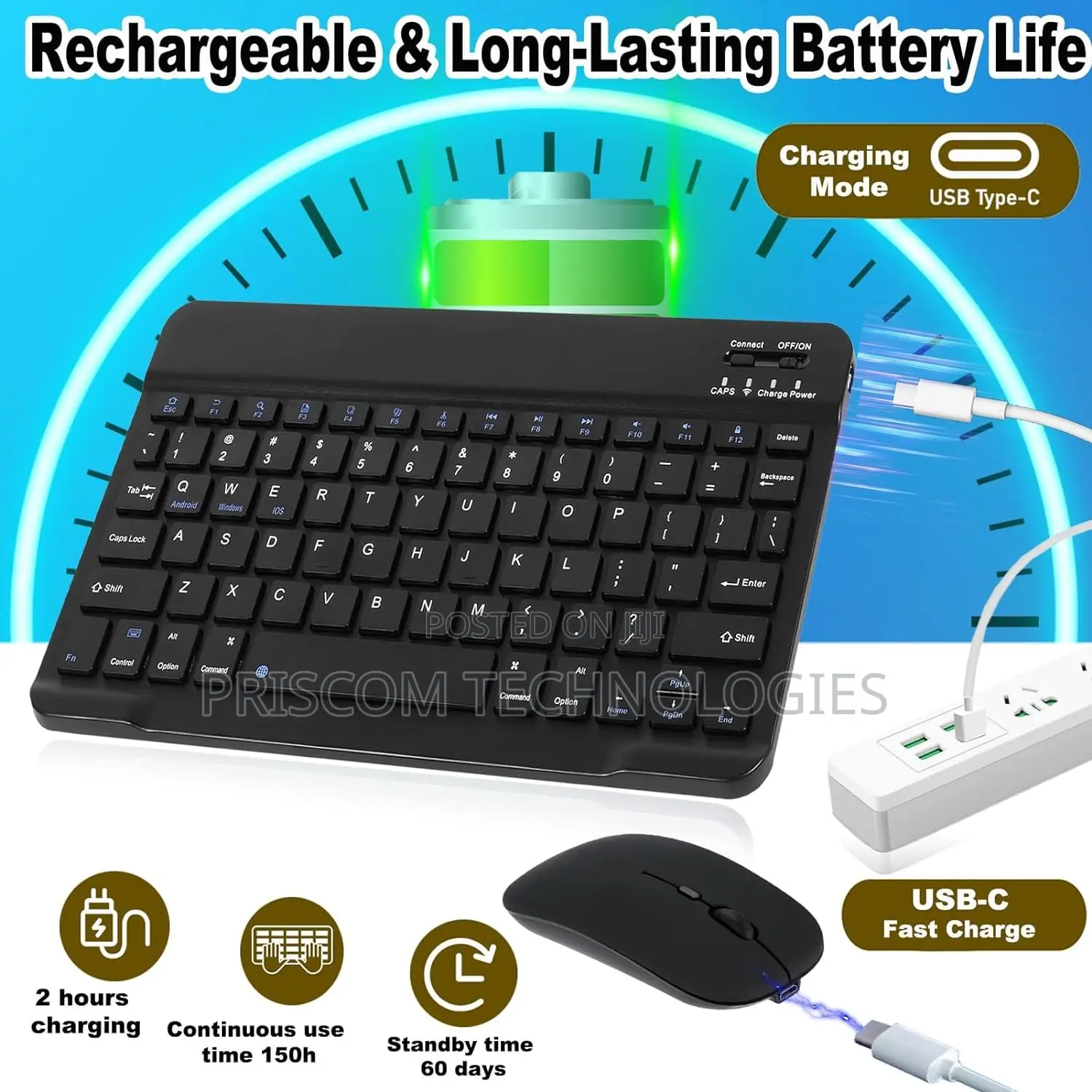 Ultra-slim Bluetooth Wireless Keyboard And Mouse Combo