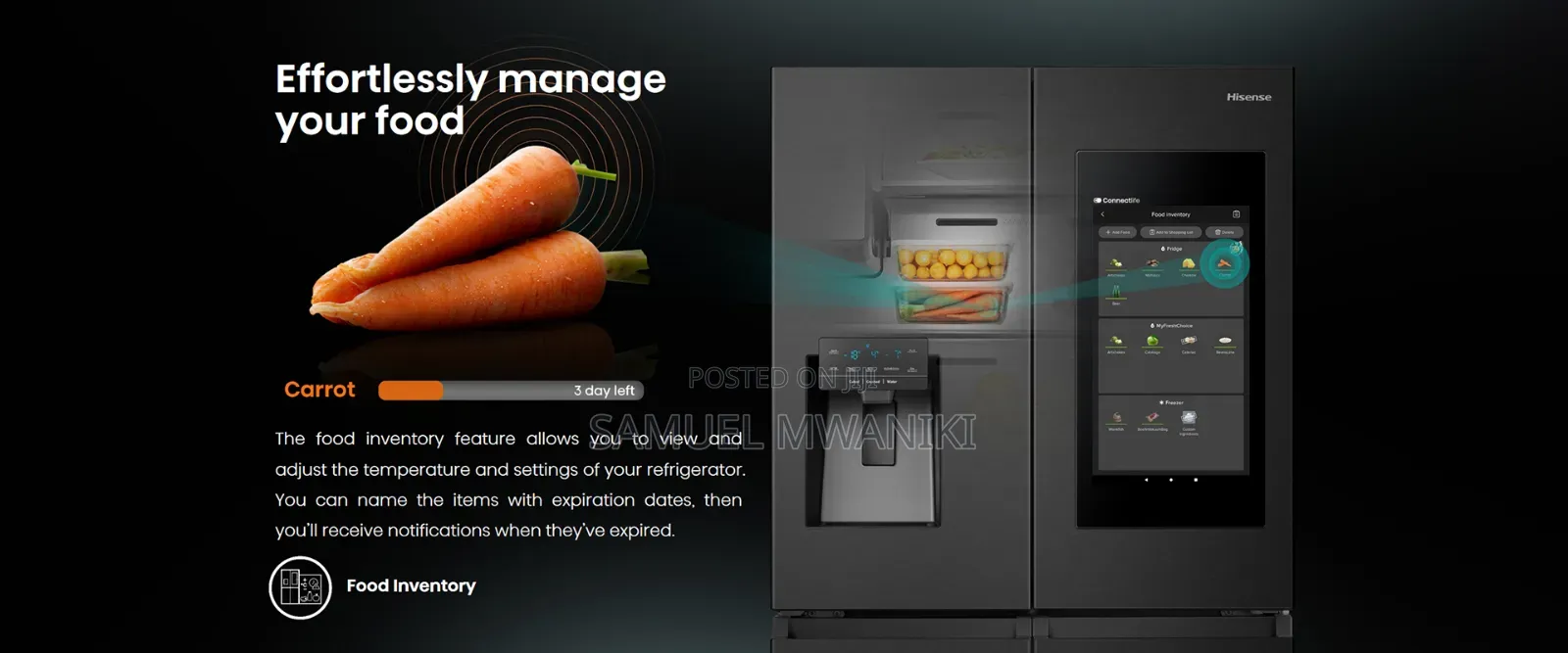 Hisense 522l Multi Door Refrigerator- Ice Water Dispenser