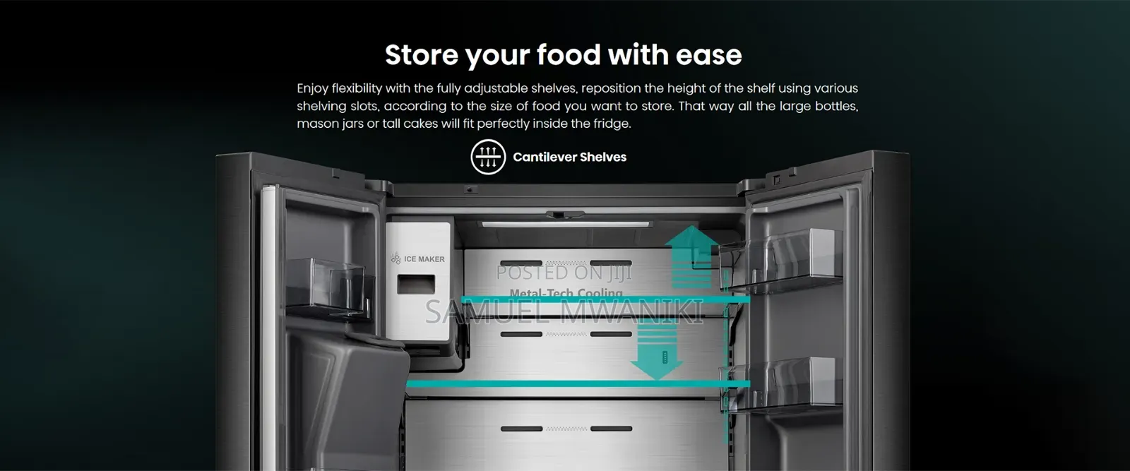 Hisense 522l Multi Door Refrigerator- Ice Water Dispenser