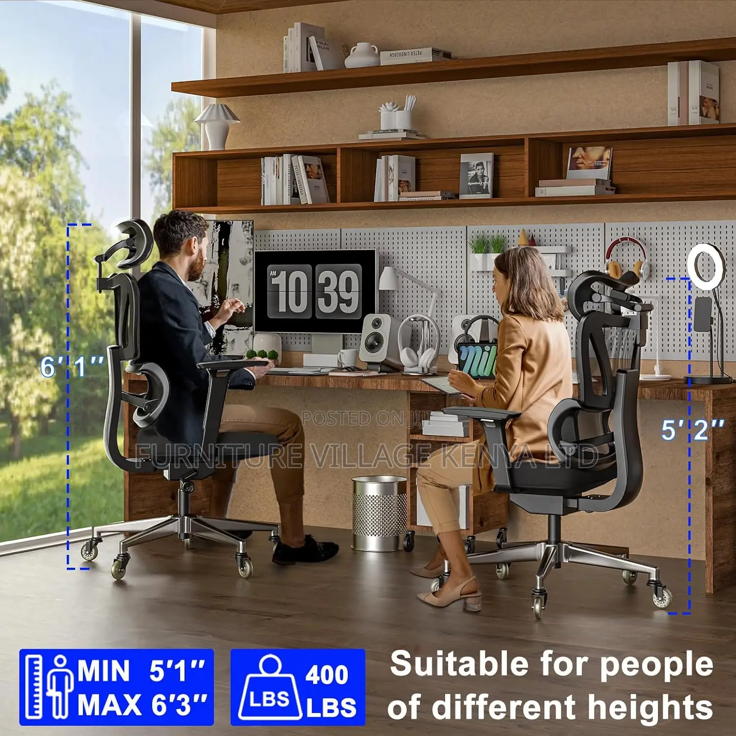 Ergonomic Mesh Office Chair With Adjustable Height