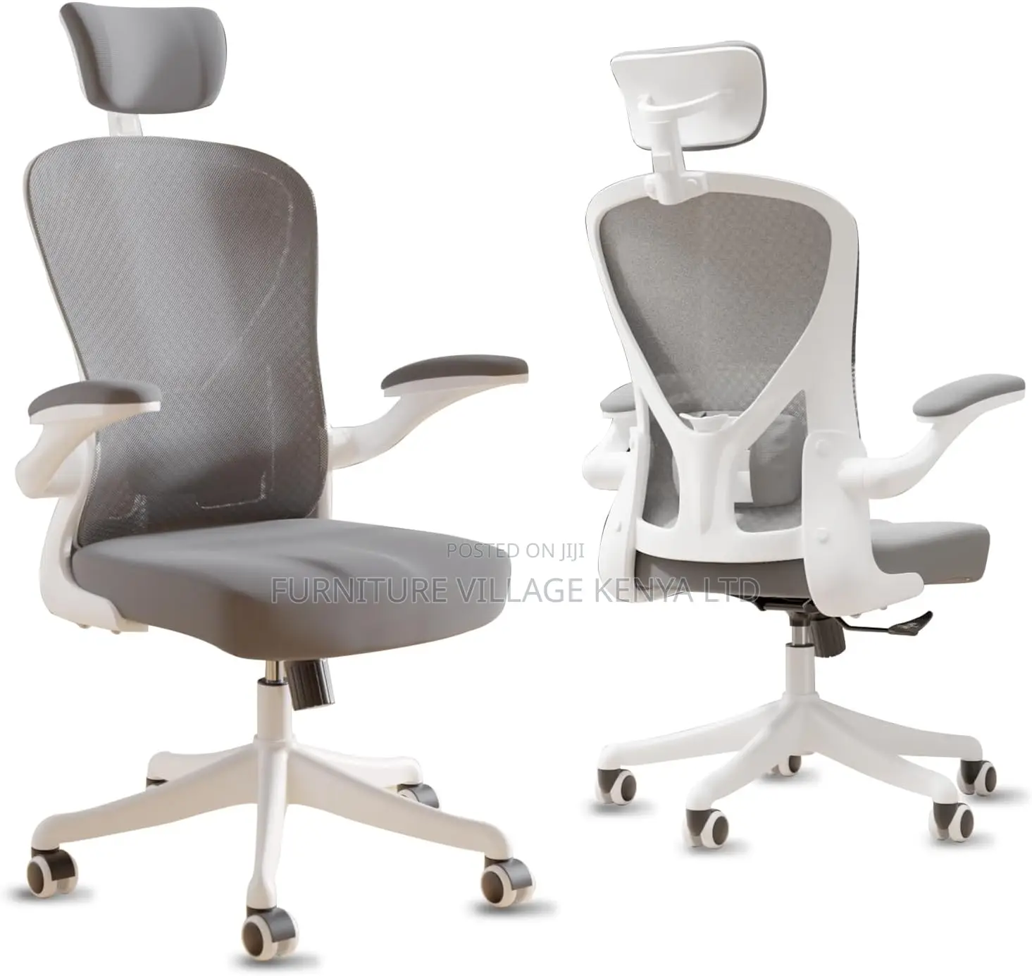 High Back Office Chair With Flip-Armrest