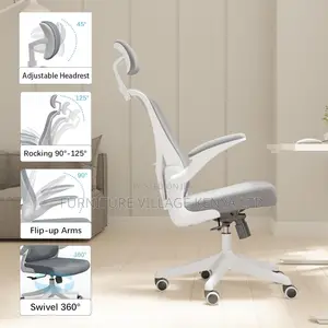 High Back Office Chair With Flip-Armrest