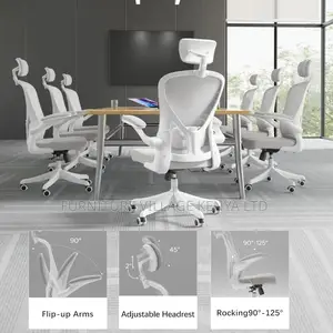 High Back Office Chair With Flip-Armrest