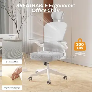 High Back Office Chair With Flip-Armrest
