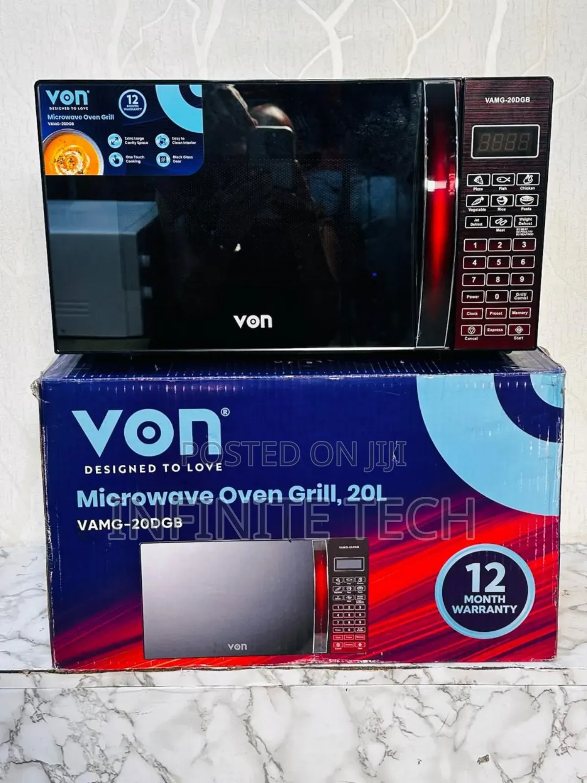 VON VAMG-20DGB Microwave Oven Grill , 20L