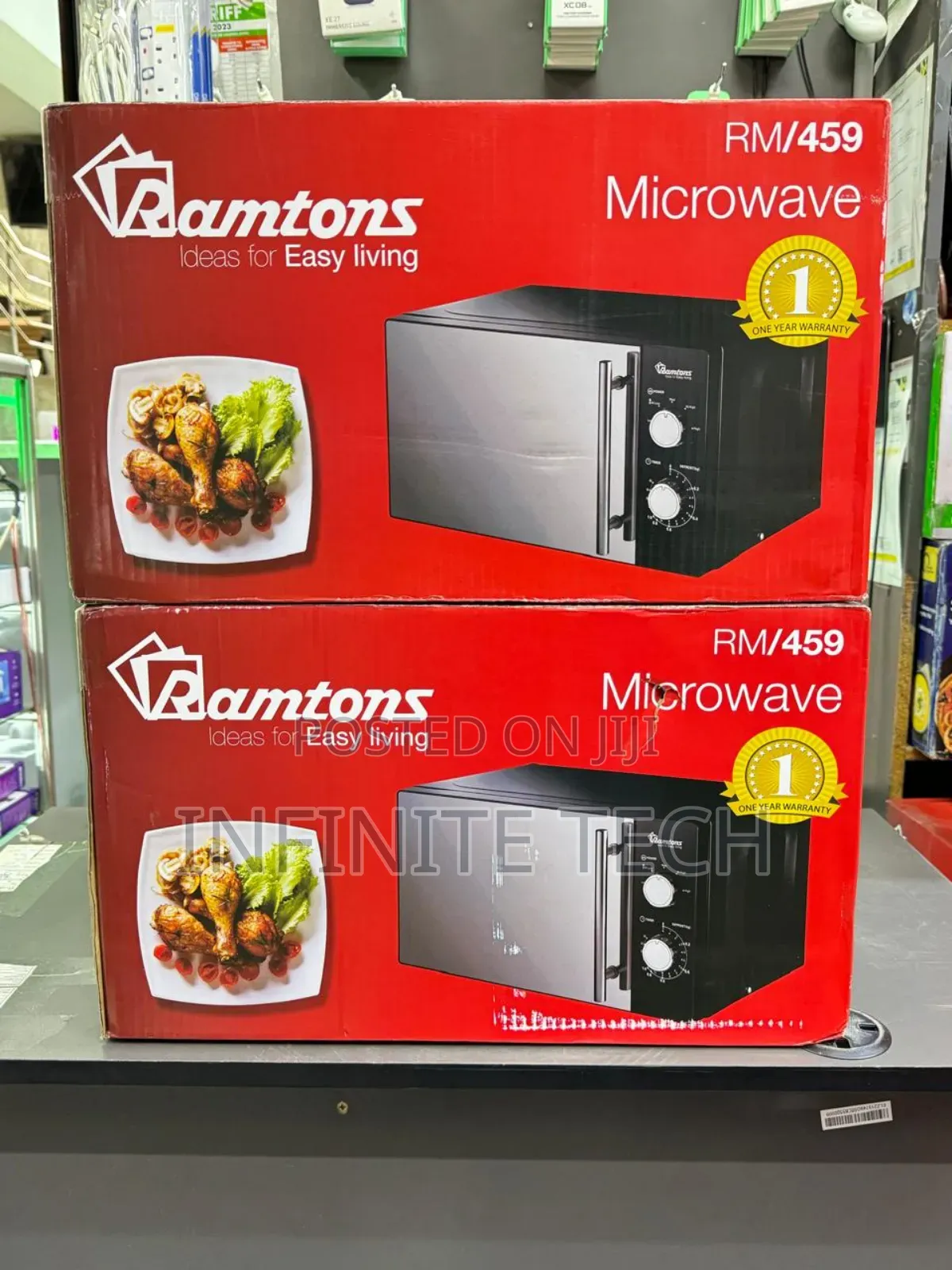 Ramtons RM/459 Manual Glass Microwave 20L in Black
