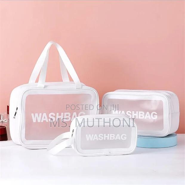 3pc Wash Bag Pouch With Wide Base - thumbnail 3