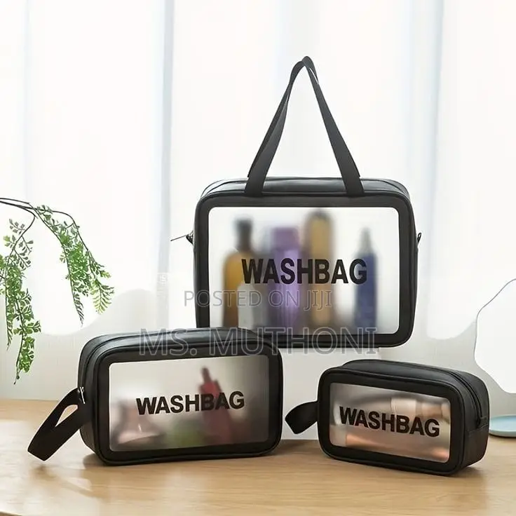 3pc Wash Bag Pouch With Wide Base
