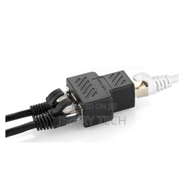 1 to 2 Ways RJ-45 Inter Splitter Extender Connector Etherne - thumbnail 2
