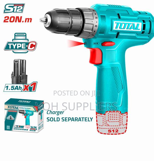 Total TDLI12428 Lithium-Ion Cordless Drill 12V