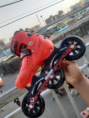 Red Professional Tri-States With 3 Big Wheels for Skating