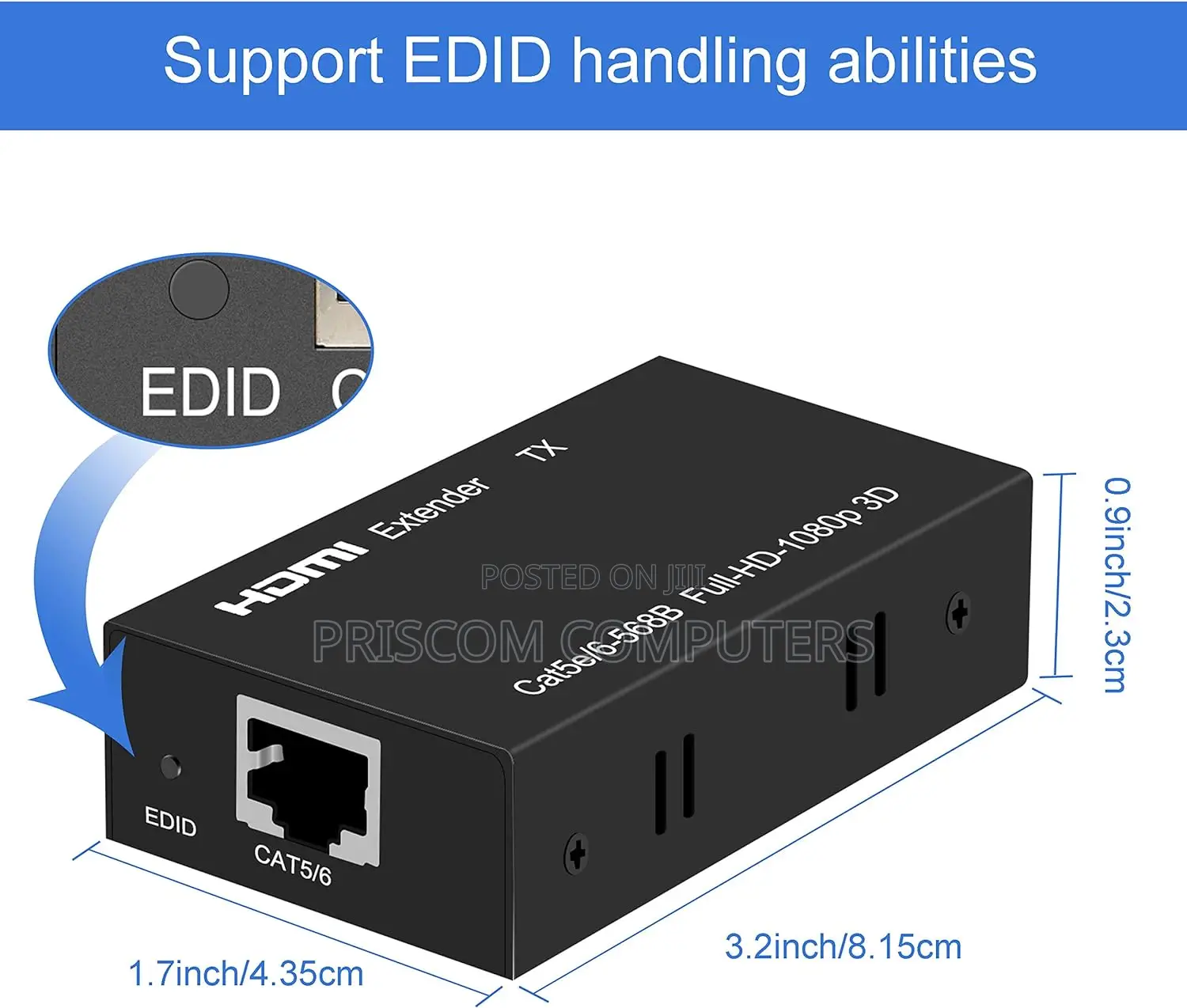 HDMI Extender Over Single Cat5/Cat6 Ethernet Cable Up to 60M