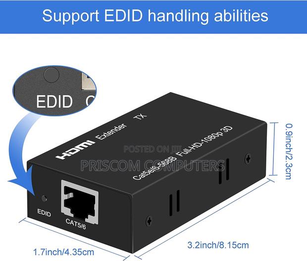 HDMI Extender Over Single Cat5/Cat6 Ethernet Cable Up to 60M - thumbnail 3